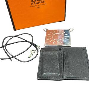 HERMES エルメス ペア プレート ペンダントトップ ネックレストップ 太陽 ソレイユ シンボル ジャンク