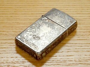 ∇花∇ヴィンテージ ZIPPO 2003年製 Spiral Heart スパイラルハート スリム ジッポー オイルライター 喫煙具 86 【検マルボロハーレーCAMEL