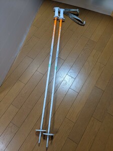 IY0791 SINANO CRYSTAL スキー ストック 約115cm 現状品 JUNK