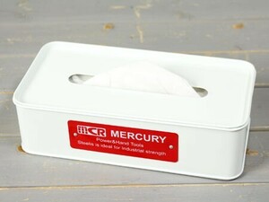 マーキュリー ティッシュケース おしゃれ 車 MERCURY アメリカ アメリカン雑貨 ホワイト