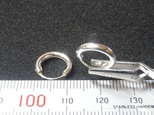 6☆定型84円☆§ 純銀リングピアス【外径12ｍｍ×2.0ｍｍ左右２個一組ペア】 §☆シルバー925☆⑫