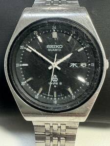 Ｌ367　腕時計　SEIKO/セイコー　TYPEⅡ/タイプツー　7546－8090　クォーツ　デイデイト　3針　黒文字盤　ブラック