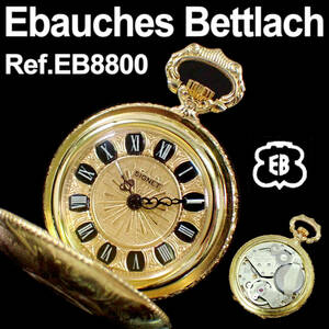 べトラッシュ EB8800 手巻き 懐中時計 ゴールド SIGNET文字盤 点検動作品 Ebauches Bettlach EB 8800