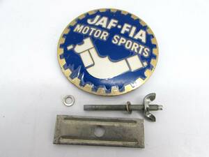 昭和レトロ 当時物 JAF・FIA MOTOR SPORTS モータースポーツ グリルバッジ グリルエンブレム フロントグリル カーバッジ 旧車