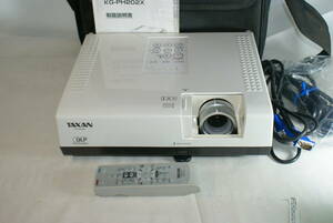 TAXAN 高輝度DLP　プロジェクター　KG-PH202X 　★3500lm★ ランプ残量85％ リモコン付　程度良好　