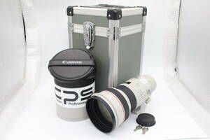 Y1096 【鍵付きアルミケース付き】 キャノン Canon Lens EF 300mm F2.8 L Ultrasonic レンズ ソフトカバー・レンズフードセット ジャンク
