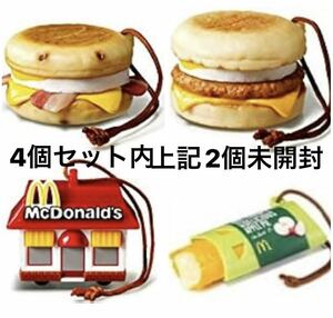 マクドナルド フード ストラップ マックグリドル マフィン アップルパイ マクドナルドカー (日焼箇所有) マック McDonald