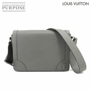 未使用 展示品 ルイ ヴィトン LOUIS VUITTON タイガ ニュー フラップ メッセンジャー ショルダー バッグ グリ グレー M30808 90218696