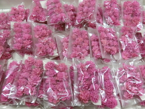 ソーラーフラワー ダリア カーネーション 54袋 まとめ ピンク 花材 ダリア カーネーション ハンドメイド 素材 花束 大量 発送160サイズ