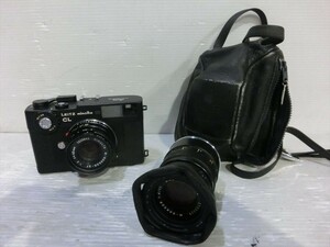 T【Z3-25】【80サイズ】▲ライツミノルタ CL フィルムカメラ/M-ROKKOR 40mm F2 1：2 f=40mm・1：4/90 レンズ/ジャンク扱い/※傷・汚れ有