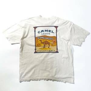 90s 80s 94年 CAMEL キャメル プリントt アメリカ製 ビンテージ usa old Tシャツ ポケt XL タバコ マルボロ シングルステッチ Newport