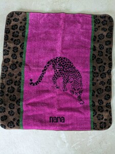 【新品未使用】横浜nana 大判ハンドタオル　綿100% 豹デザイン ピンク色地