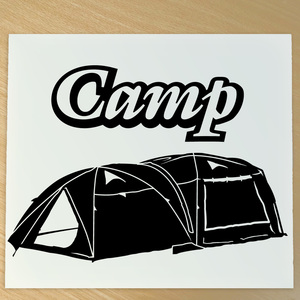 ●キャンプ　　キャンパー　ステッカー　テントイラスト　ツールームドーム　NO626E