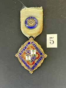 イギリス勲章⑤ 銀製　メダル　フリーメイソン　スターリングシルバー
