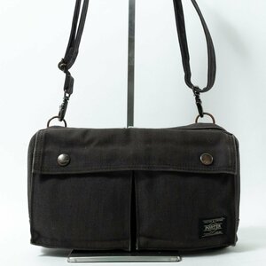 【1円スタート】PORTER ポーター 吉田カバン 日本製 SMOKY スモーキー ショルダーバッグ 斜め掛け ブラック 黒 コーデュラダック ナイロン