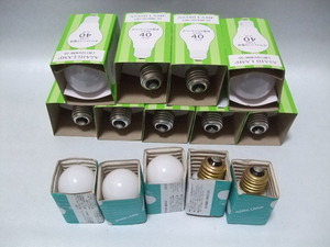 一般電球ホワイトシリカ電球40W/9個と豆電球5個まとめ売り