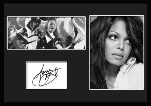 10種類!Janet Jackson/ジャネット・ジャクソン/サインプリント&証明書付きフレーム/BW/モノクロ/ディスプレイ (8-3W)