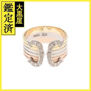 JEWELRY　ジュエリー　 リング　　K18YG/PG/PT900　　ダイヤモンド/0.12 　　7.3g　　＃17　【472】H