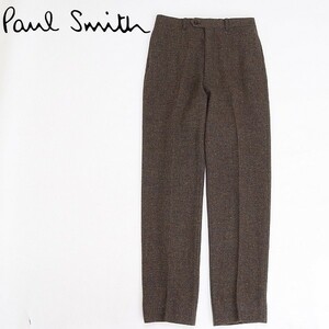 美品◆Paul Smith LONDON ポールスミス ロンドン ウール ミックスツイード スラックス パンツ 76
