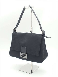 曽我部3月No.217 バッグ FENDI フェンディ ハンドバッグ ズッカ シルバー金具 肩掛けカバン ブランドバッグ ブラック系