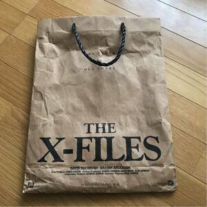 the Xファイル THE X-FILES 紙袋 デビッド ドウカウニー ギリアン アンダーソン フォックスビデオ ジャパン 折れ皺あり