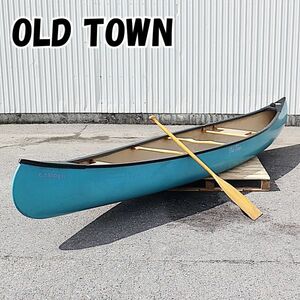 【新潟発】OLD TOWN CAMPER 16ft 全長488cm カラーブルー カヌー カヤック パドル カナディアン オールドタウン アウトドア CANOE 中古