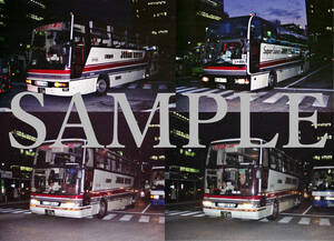 Ｆ【バス写真】Ｌ版４枚　常磐交通　スーパークルーザー　スペースウイング　セレガ　東京線