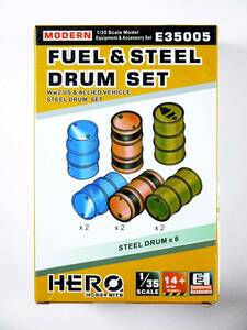 f Hero Hobby FUEL & STEEL DRUM SET WW2 US & ALLIED VEHICLES & MODERN 1/35