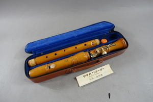 K7 YAMAHA ヤマハ　リコーダー　木製　バロック式　笛　テナーリコーダー　ヤマハ楽器　ケース　管楽器