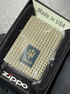 zippo ピース ダイヤカット アーマー 限定品 希少モデル 2007年製 ② Peace Armor Case ケース 保証書付き