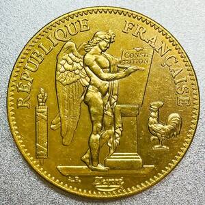 フランス エンゼル 100フラン金貨 1878年 A　レプリカコイン