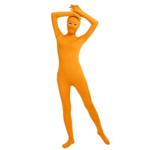 Ensnovo 目部分だけ開け 全身タイツ 着ぐるみ バレエウェア 変装コスチューム Halloweenコスプレ 男女兼用 オレンジ