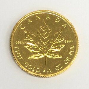 K24IG　カナダ　メイプルリーフ金貨　1/4oz　1986　総重量7.7g【CEAN4004】