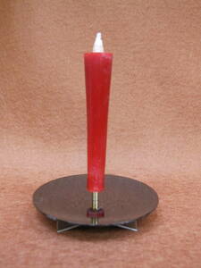 本和蝋燭　朱 ２匁 イカリ型 ２本セット　　和ろうそく　和ロウソク　和蝋燭　