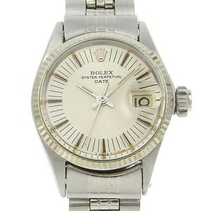 ROLEX ロレックス デイト 6517 腕時計 SS 自動巻き レディース シルバー文字盤【G132524001】中古