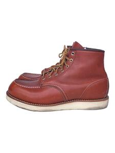 RED WING◆レースアップブーツ・6インチクラシックモックトゥ/27.5cm/RED/レザー