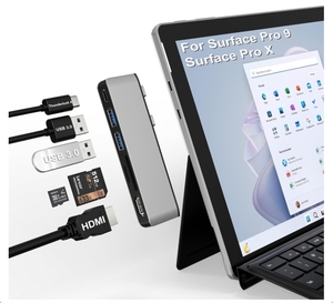 Rytaki Microsoft Surface Pro9 ProX 専用 USB-Cハブ 6-in-2 新品 送料込