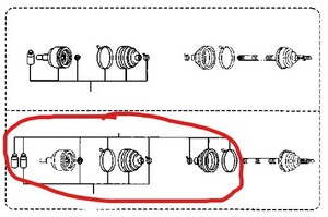 2個セット！！ 純正！未使用！ マツダ ロードスター MX5 MX-5 NCEC NC ドライブシャフト ブーツ セット アウター ジョイント 00758-1