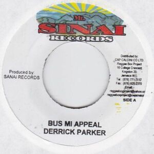 Epレコード　DERRICK PARKER / BUS MI APPEAL (FRESH)