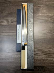 正本総本店　刺身　柳刃　包丁　本霞玉白鋼　　尺　30cm KS0430 水牛角柄