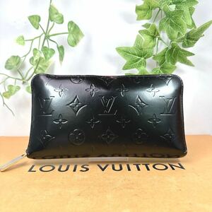 【レア品】1円 ルイヴィトン LOUIS VUITTON ヴェルニ オーガナイザー ラウンドファスナー ジッピー 長財布 シリアルCA4028 ブラック