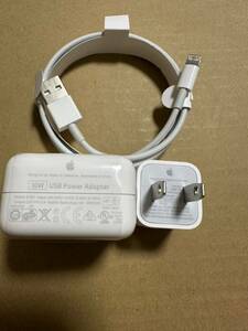 USB Power Adapter ライトニングケーブル 充電器 iPad iPhone付属品　未使用品　アダプタ Apple