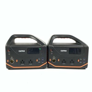 OKPRO Portable Power Station ポータブル電源装置 まとめ2台セット [レジャー/アウトドア/防災用品 ]＊現状品