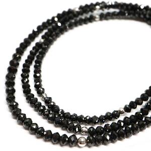 21.80ct!!《K18WG 天然ブラックダイヤモンドネックレス》A 約5.7g 約43.5cm necklace black diamond ジュエリー jewelry EA2/EB0