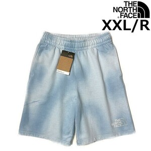 1円～!売切!【正規新品】THE NORTH FACE◆DYE SHORTS ショートパンツ スウェット US限定 後染め アウトドア(XXL/R)水色 タイダイ柄190110-5