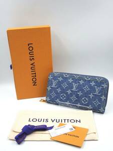 ◇【ほぼ未使用】LOUIS VUITTON/ルイ・ヴィトン/ジッピー・ウォレット/M82958/新作/LV リミックス/ラウンドファスナー/モノグラムデニム