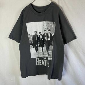 BEATLES 半袖プリントTシャツ　古着　Lサイズ　グレー