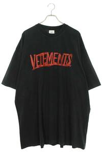 ヴェトモン VETEMENTS 23AW UE54TR430B サイズ:S ワールドツアーロゴプリントTシャツ 新古品 FK04