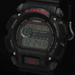 1円 稼働 カシオ ジーショック DW-9025 QZ デジタル文字盤 ブラック デイト メンズ腕時計 KMR 5511000 4PRT