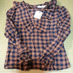 ●送料無料●タグ付き新品●ZARA　Kids　ザラキッズ　ブロックチェック　フリルシャツ　シャツ●164cm